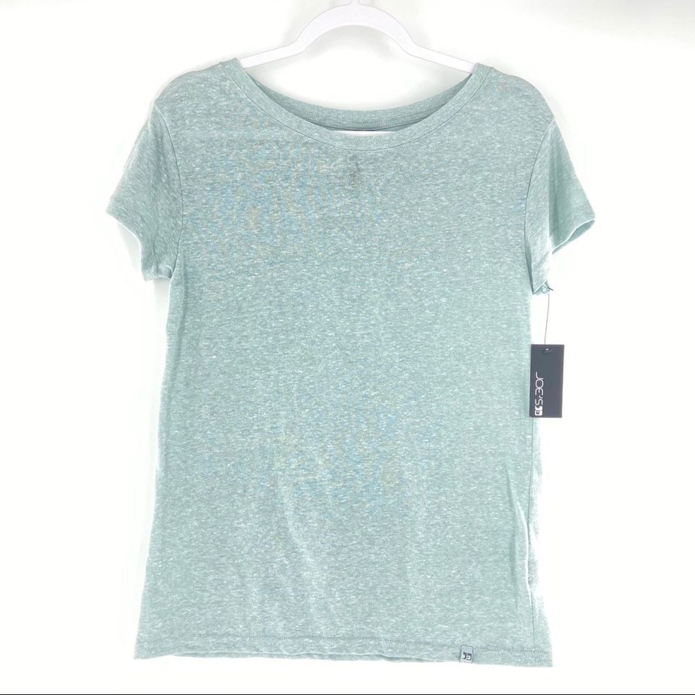 Joe’s Jeans Tee Wide Neckline Salt Water Blue Size Small